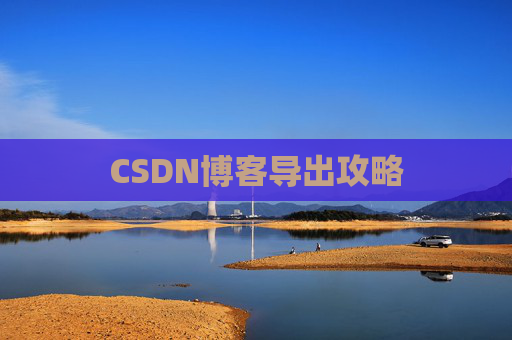 CSDN博客导出攻略